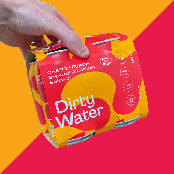 Dirty Water Cherry Peach 4-pack (Brewed Alcoholic Seltzer by Garage Project)