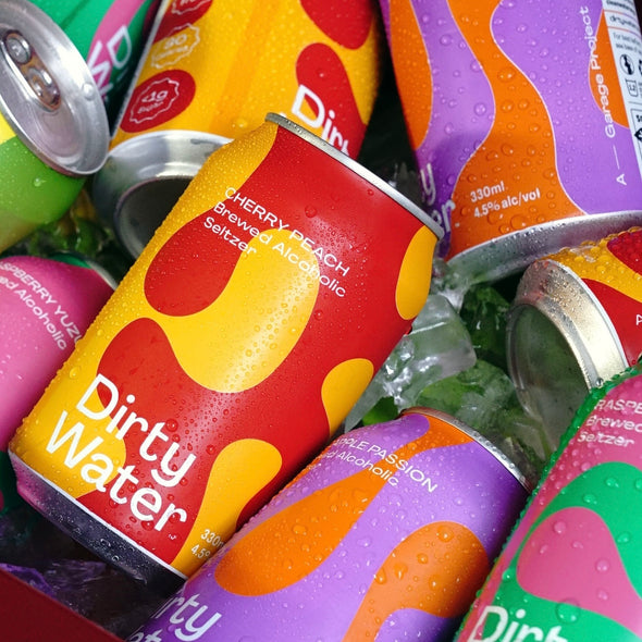 Dirty Water Cherry Peach 4-pack (Brewed Alcoholic Seltzer by Garage Project)